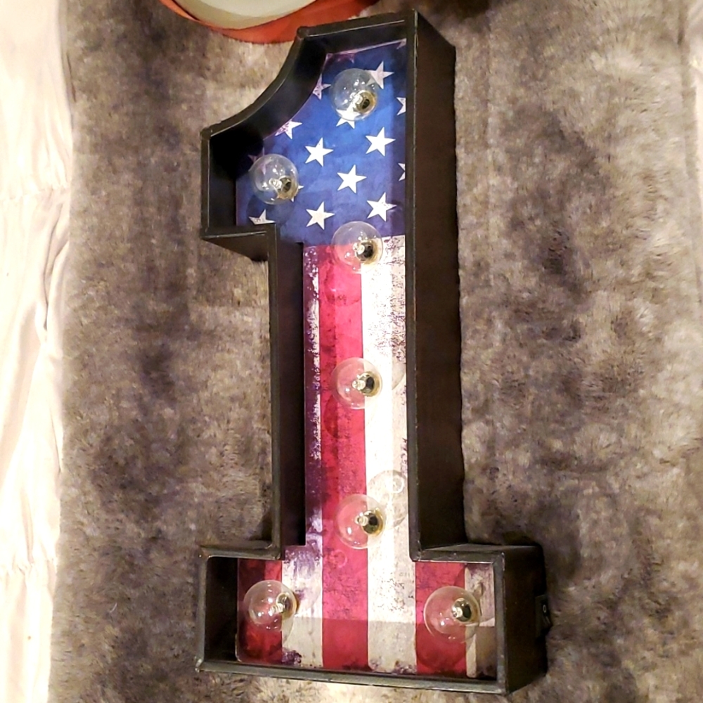 Lighted Sign SET " # 1 &" Wall Arts Choose One of Three Stlyes! GET ALL 3!